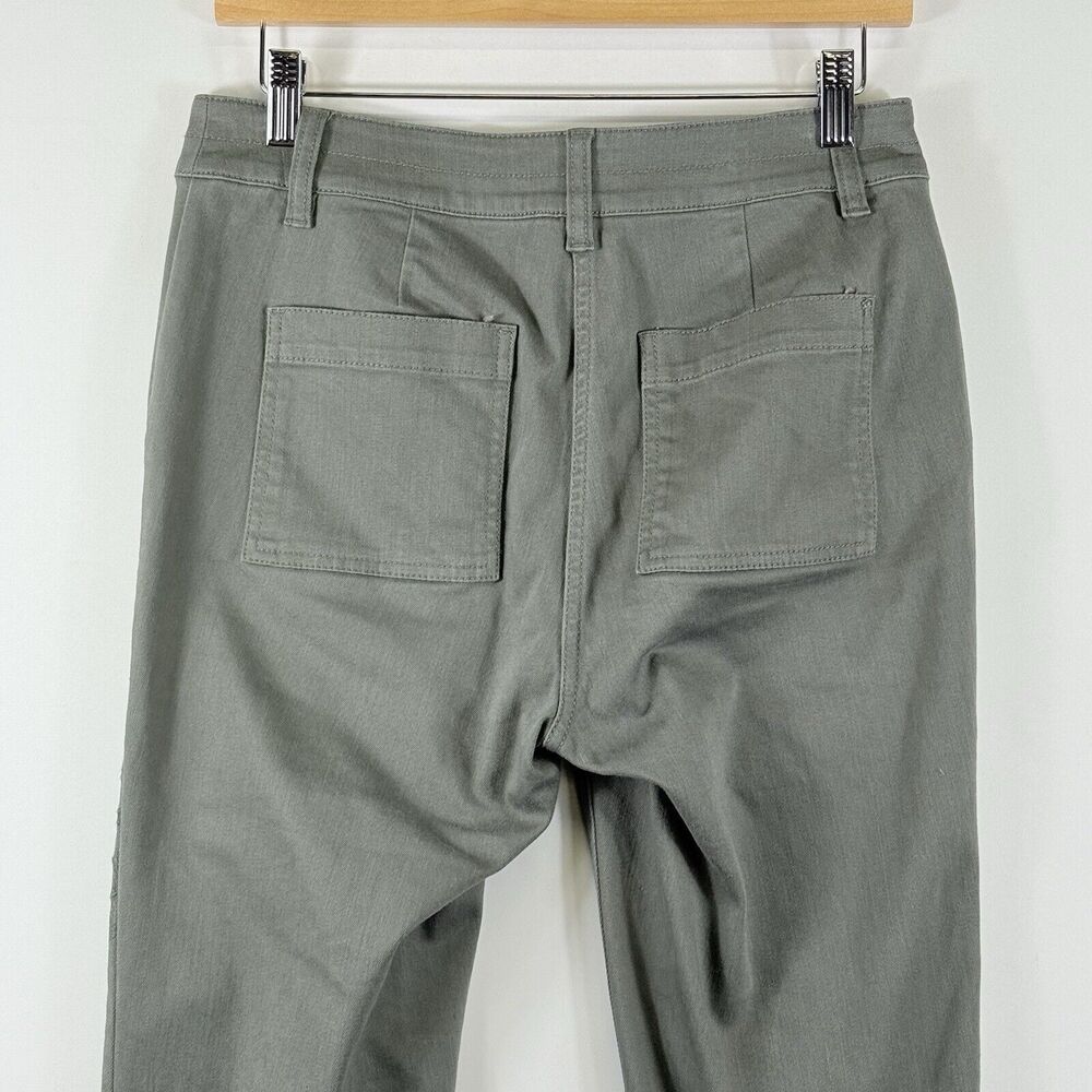 J. Jill Olive Green Embroidered‎ Mandala Skinny Cargo Casual Pants Women's 4 - Picture 6 of 7